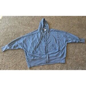 NWT Free People We The Free Solid Zip-Up Jacket Hoodie Small Blissful Blue